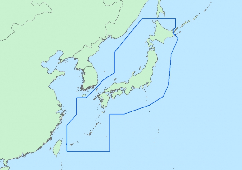 <p>【主題データ（ベクトル）】日本の防空識別圏</p>