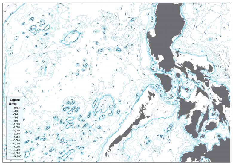 <p>【主題データ（ベクトル）】世界の等深線</p>